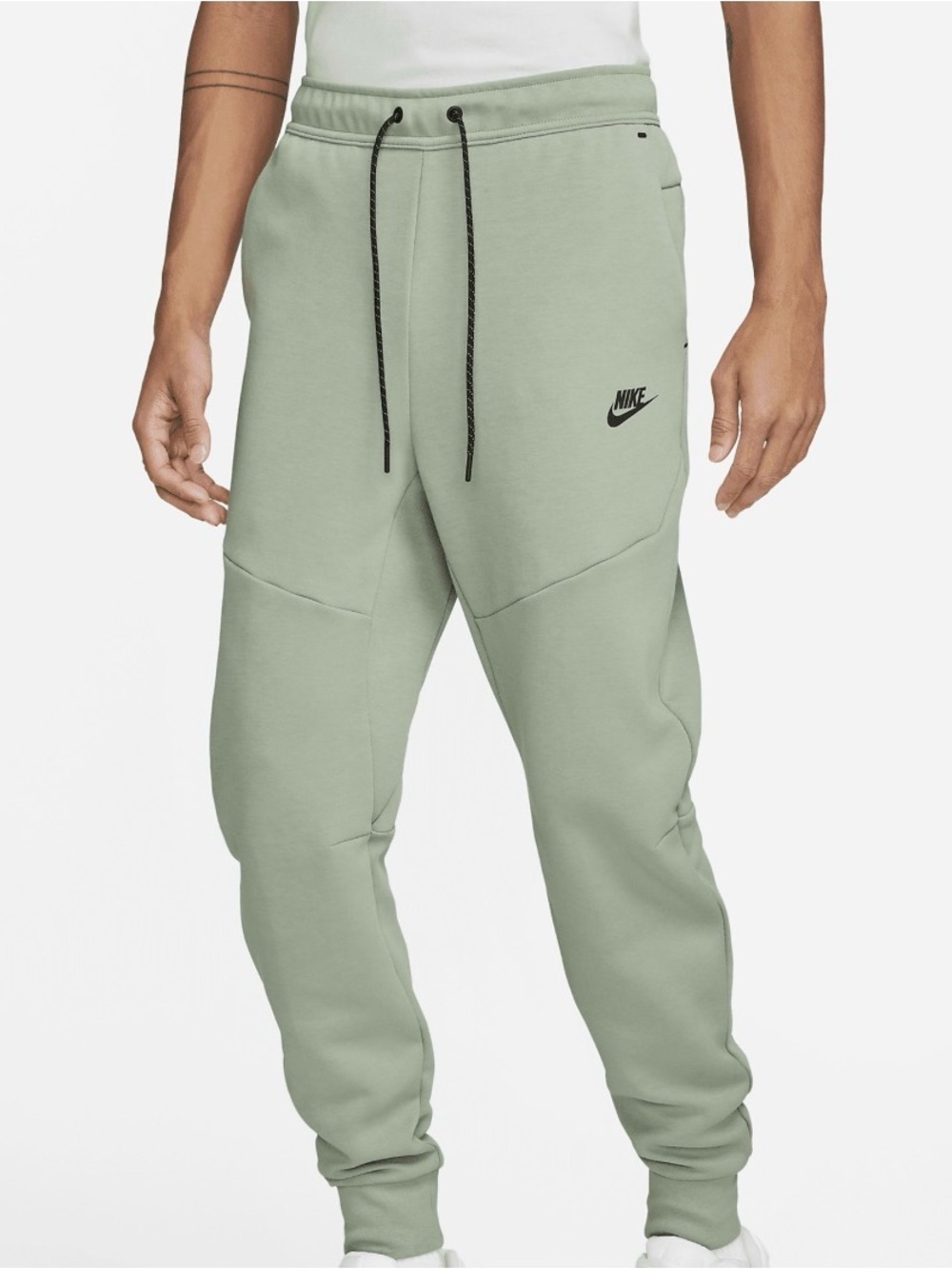 Nike Sportswear Tech Fleece Joggers Men's L Green Black Sweatpants EXCELLENT ✅